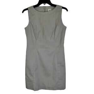 Gap Khaki Sheath‎ Sleeveless Back Zip Solid Minimalist Dress Size 2